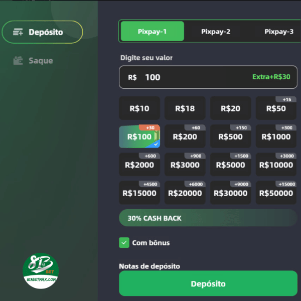 Como Depositar pelo App